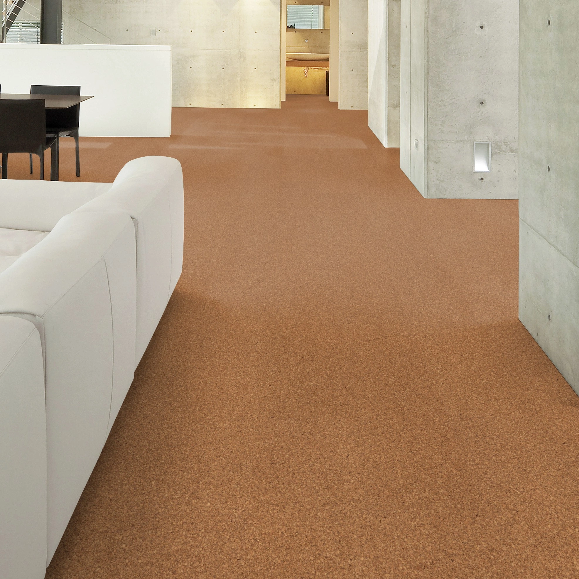 Milieubild Wohnzimmer im Loft-Stil - Wicanders HDF Klick-Korkboden cork Essence Originals Natural Milieubild Wohnzimmer im Loft-Stil - Wicanders 80002234