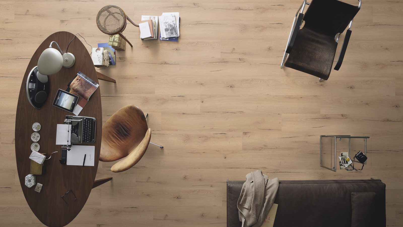 Milieubild Büro mit ovalem Tisch - Draufsicht - MEISTER 600012-1288198-06258