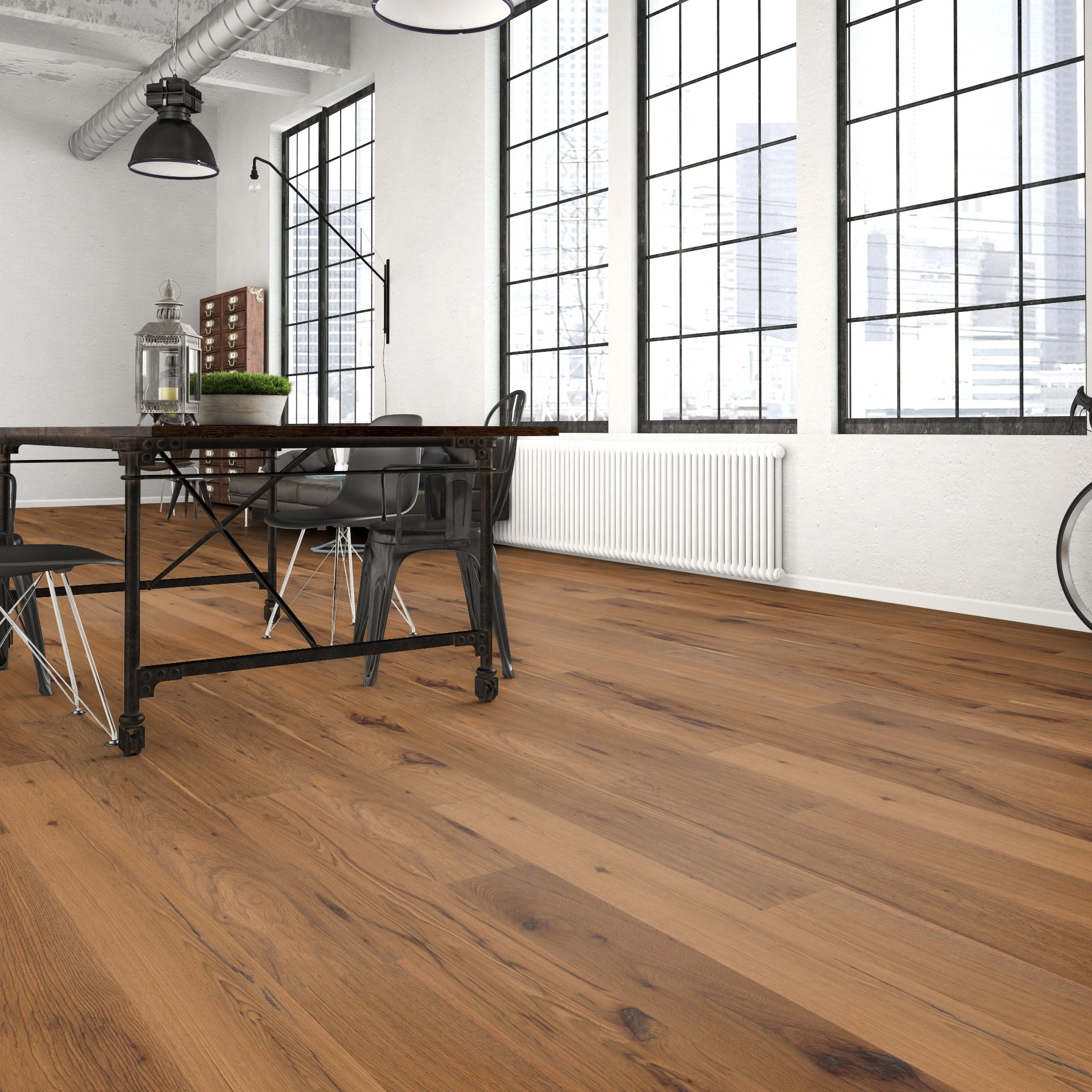 Milieubild Wohnzimmer im industriellen Stil - Bennett & Jones Parkett London Calling Hickory No.1 Smithfield Milieubild Wohnzimmer im industriellen Stil - Bennett & Jones 1148011203