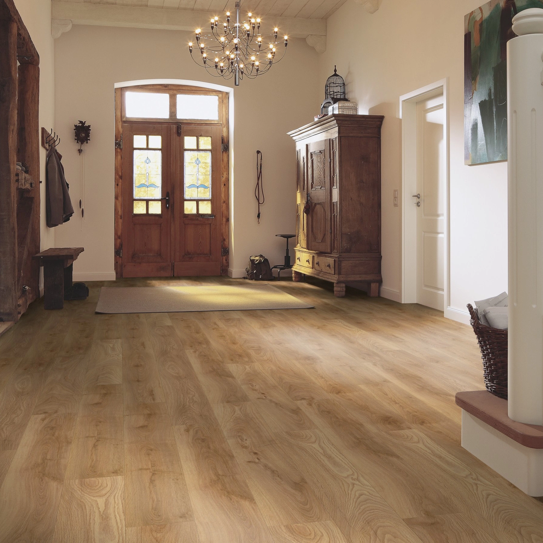 Milieubild Eingangsbereich mit Flur im Landhaus-Stil - Meister Laminat LD 150 Eiche Woodend Milieubild Eingangsbereich mit Flur im Landhaus-Stil - Meister 600017-1288198-07014