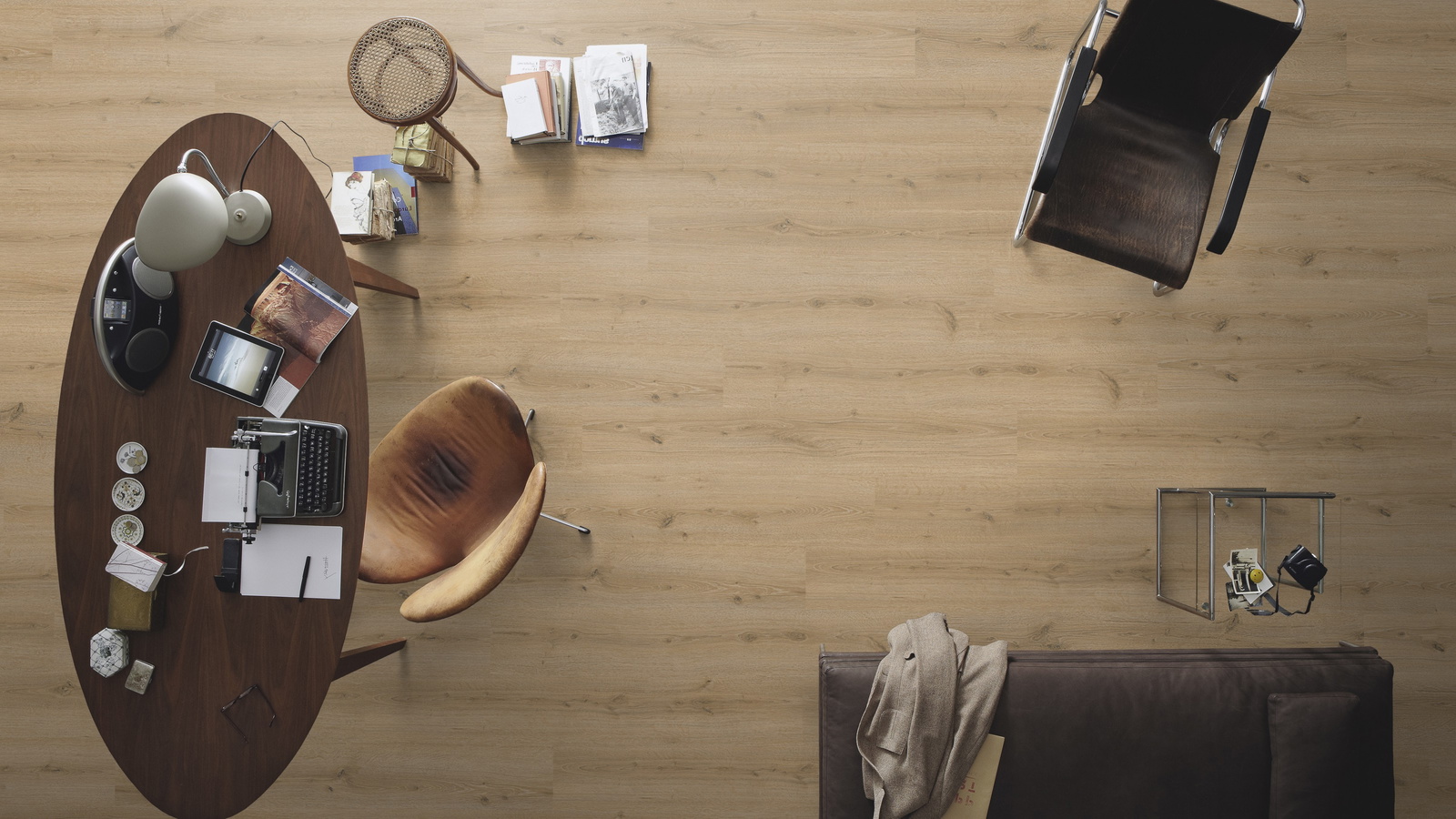 Milieubild Büro mit ovalem Tisch - Draufsicht - MEISTER 600014-1288198-07141
