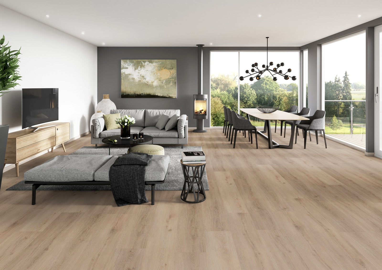 Milieubild Modernes Wohnzimmer mit Essbereich - ter Hürne 1101210429