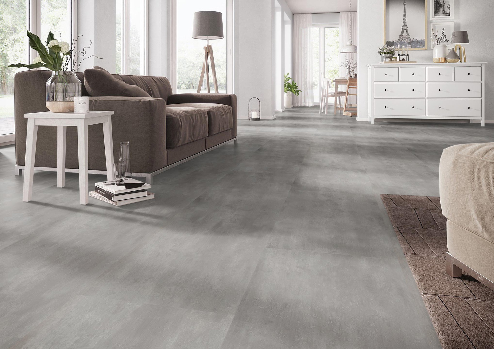 Milieubild Wohnzimmer mit Couch - nexflor NXF-51030-001