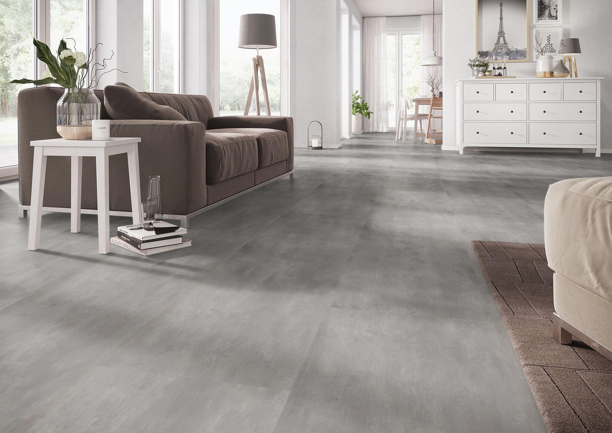 Milieubild Wohnzimmer mit Couch - nexflor NXF-51030-001