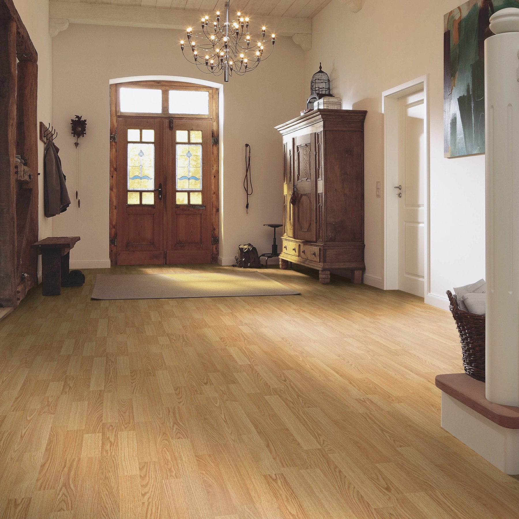 Milieubild Eingangsbereich mit Flur im Landhaus-Stil - MEISTER Laminat LC 150 Eiche Milieubild Eingangsbereich mit Flur im Landhaus-Stil - MEISTER 600014-1288198-00462
