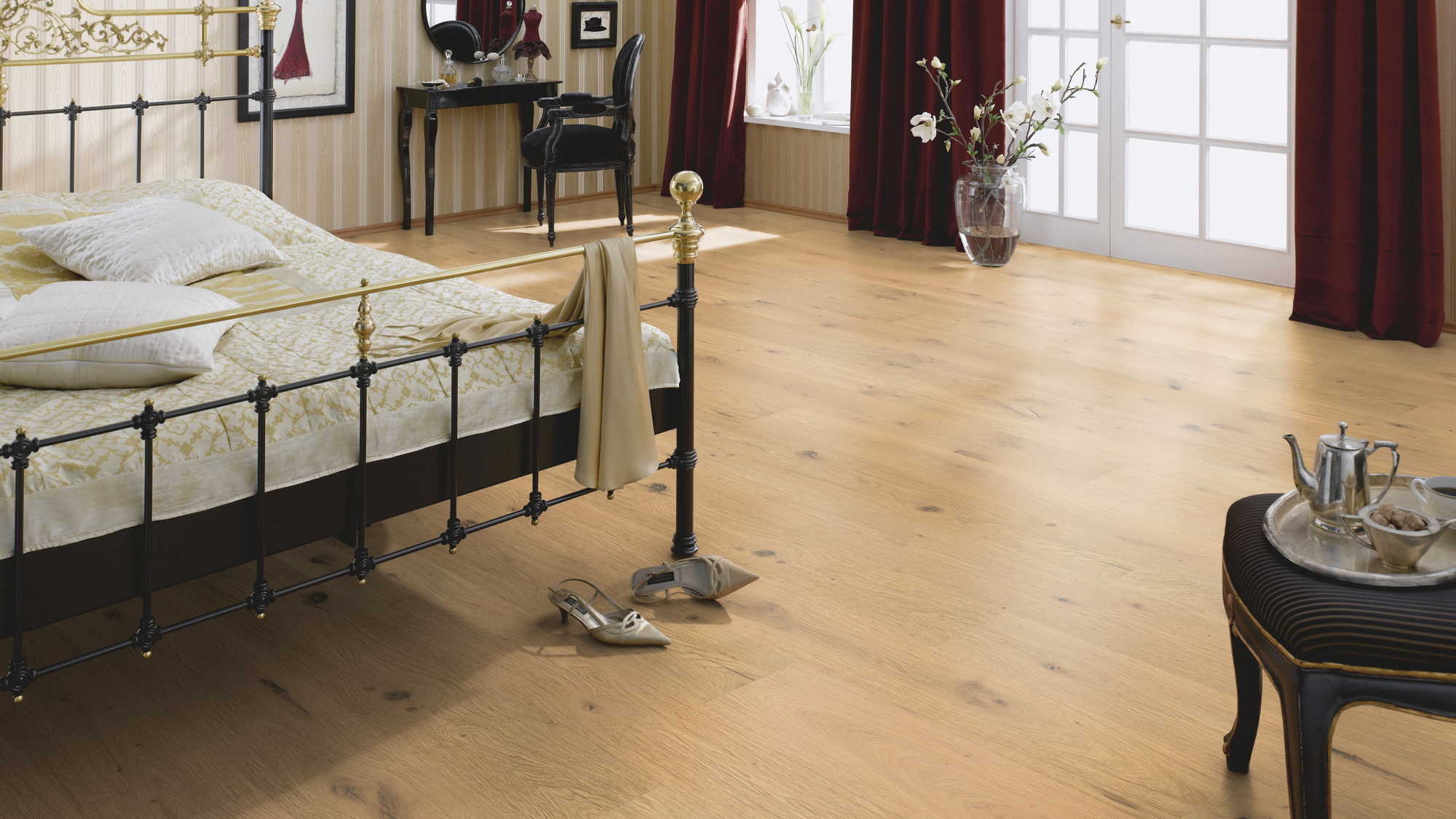 Bennett & Jones Parkett Shire Landscapes Oak No.32 South Downs 292 Intense Gebürstete Struktur Natur-Geölt Weiß