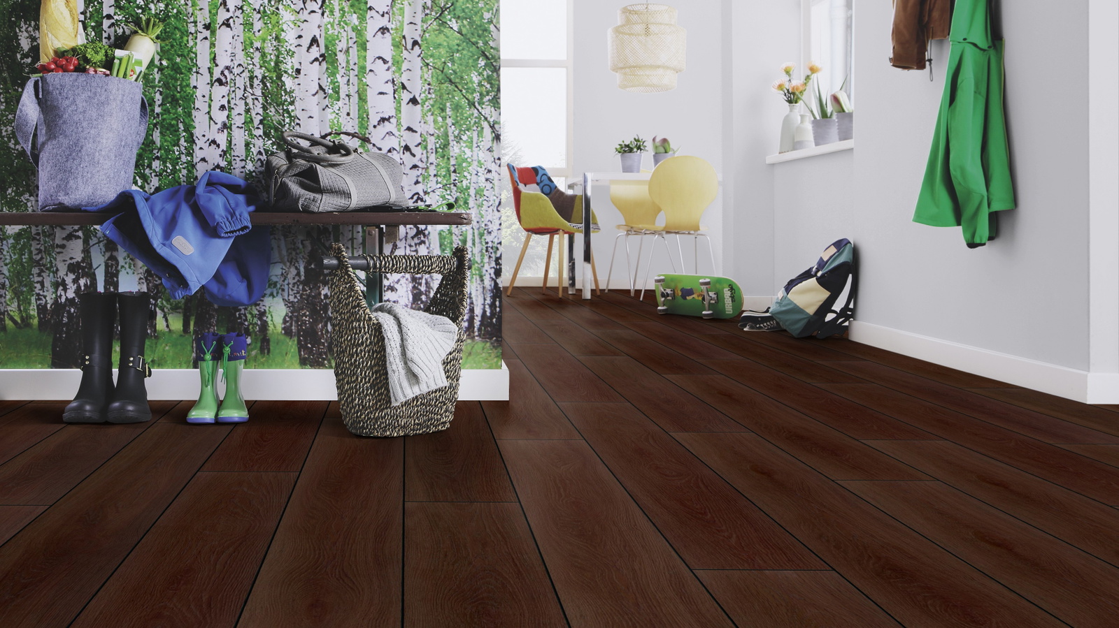 Milieubild Esszimmer mit Flur und Sitzbank - wineo PLC307R