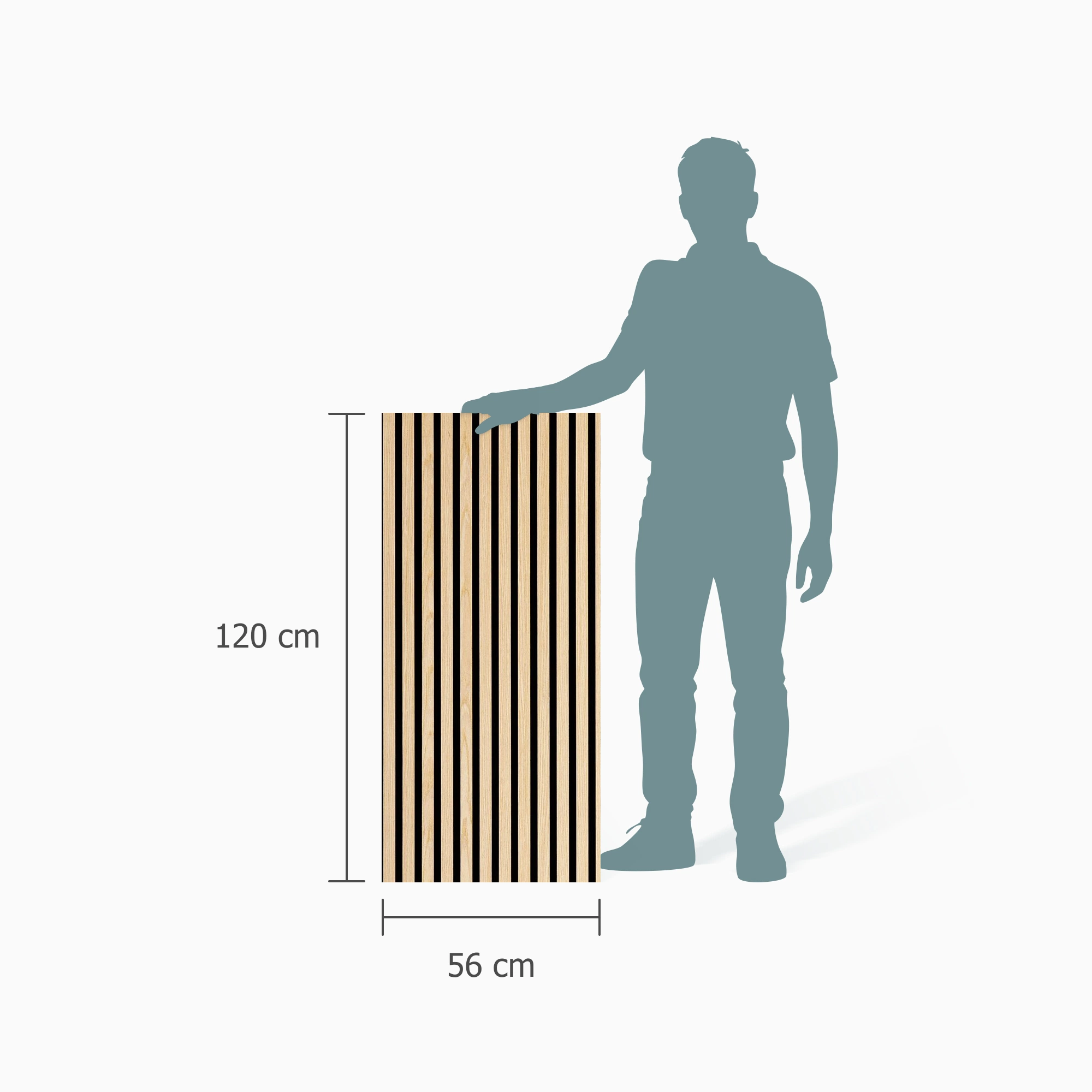 Größenverhältnis - nexwall undefined Sonus Oak Light Größenverhältnis - nexwall NXW-40018-001