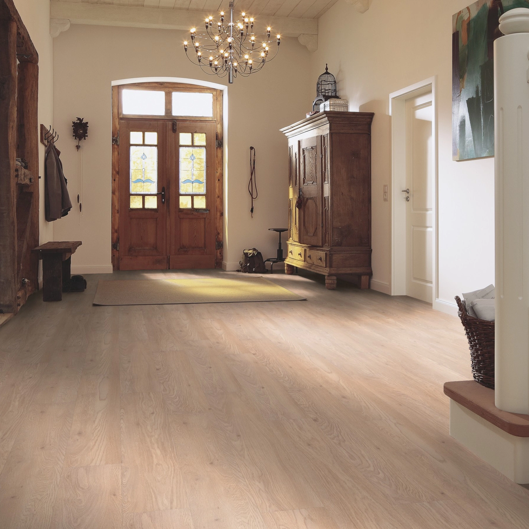 Milieubild Eingangsbereich mit Flur im Landhaus-Stil - MEISTER Laminat LD 55 Fairview Oak Milieubild Eingangsbereich mit Flur im Landhaus-Stil - MEISTER 600015-1288198-07015