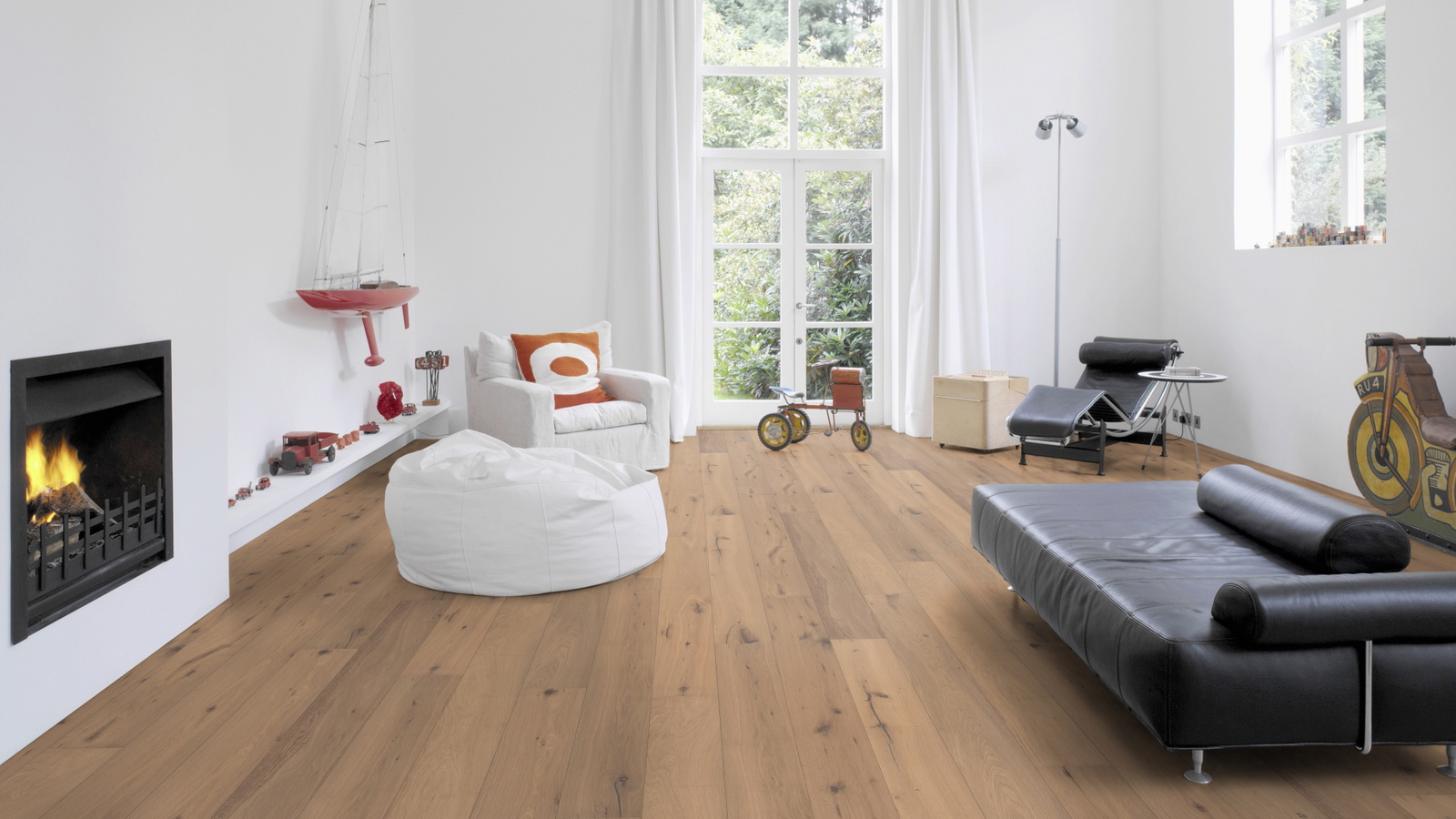 Wicanders Parkett Victoria Ivory RW04254 Rustikal Gebürstete Struktur Natur-Geölt Weiß