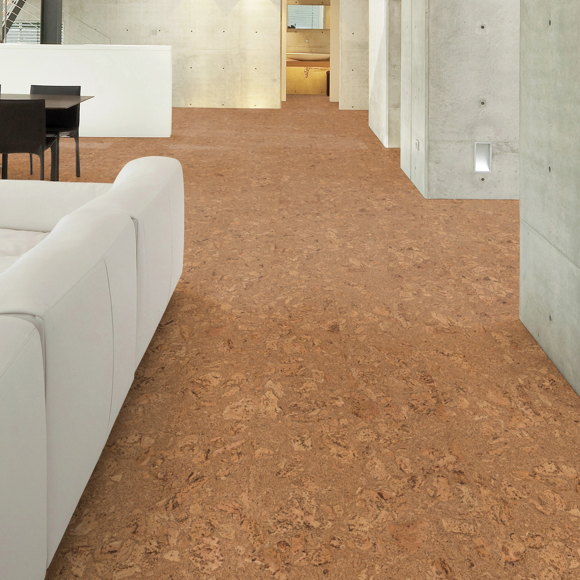 Milieubild Wohnzimmer im Loft-Stil - Wicanders HDF Klick-Korkboden cork Essence Originals Dawn Milieubild Wohnzimmer im Loft-Stil - Wicanders 80002244