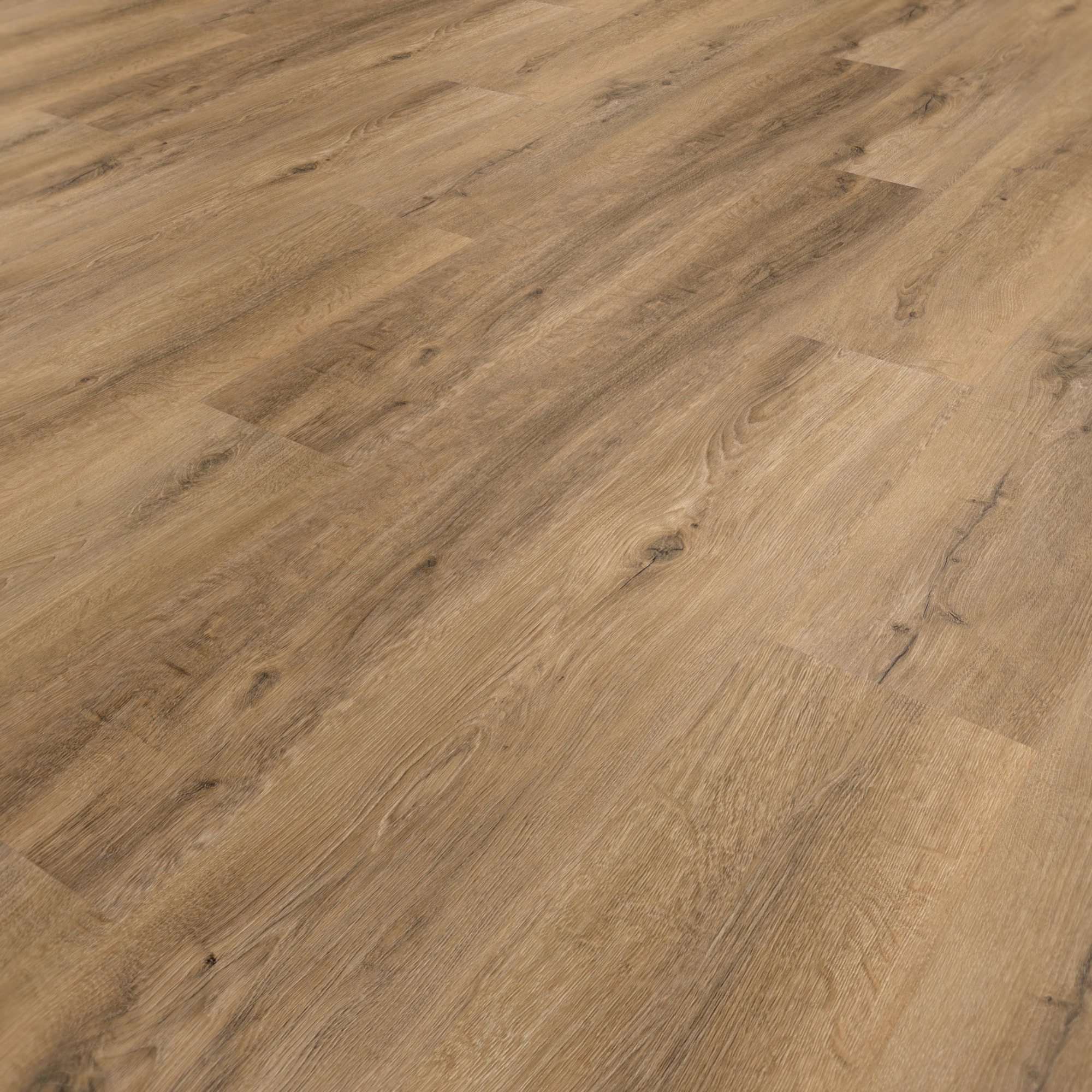 Perspektivische Ansicht - wineo HDF Klick-Vinyl wineo 400 wood XL Authentic Oak Brown Perspektivische Ansicht - wineo MLD296WXL