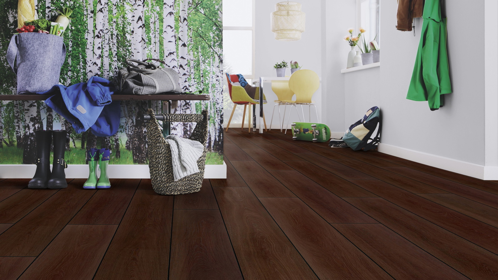 Milieubild Esszimmer mit Flur und Sitzbank - wineo PL307R