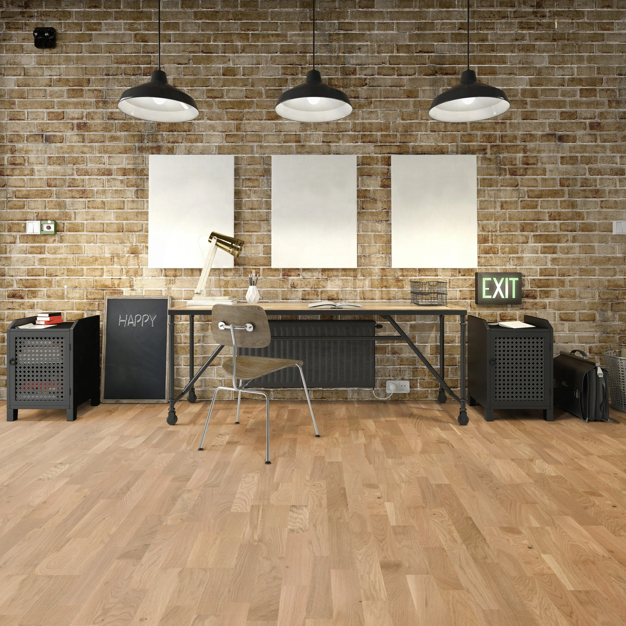 Milieubild Industrielles Wohnzimmer mit Arbeitsbereich - Friends by ter Hürne Parkett Eiche Alice Milieubild Industrielles Wohnzimmer mit Arbeitsbereich - Friends by ter Hürne 1188312449