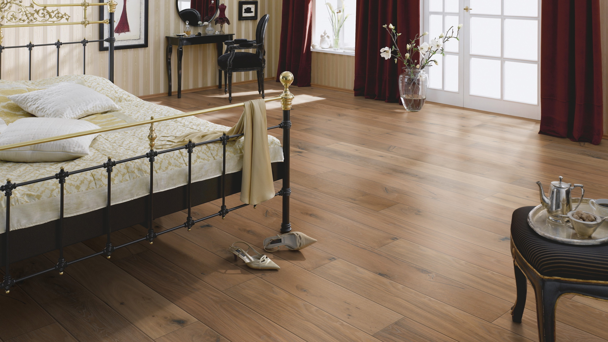 Milieubild Luxuriöses Schlafzimmer - Bennett & Jones Parkett Britain's Finest Oak No.10 Armstrong Milieubild Luxuriöses Schlafzimmer - Bennett & Jones 1148011909