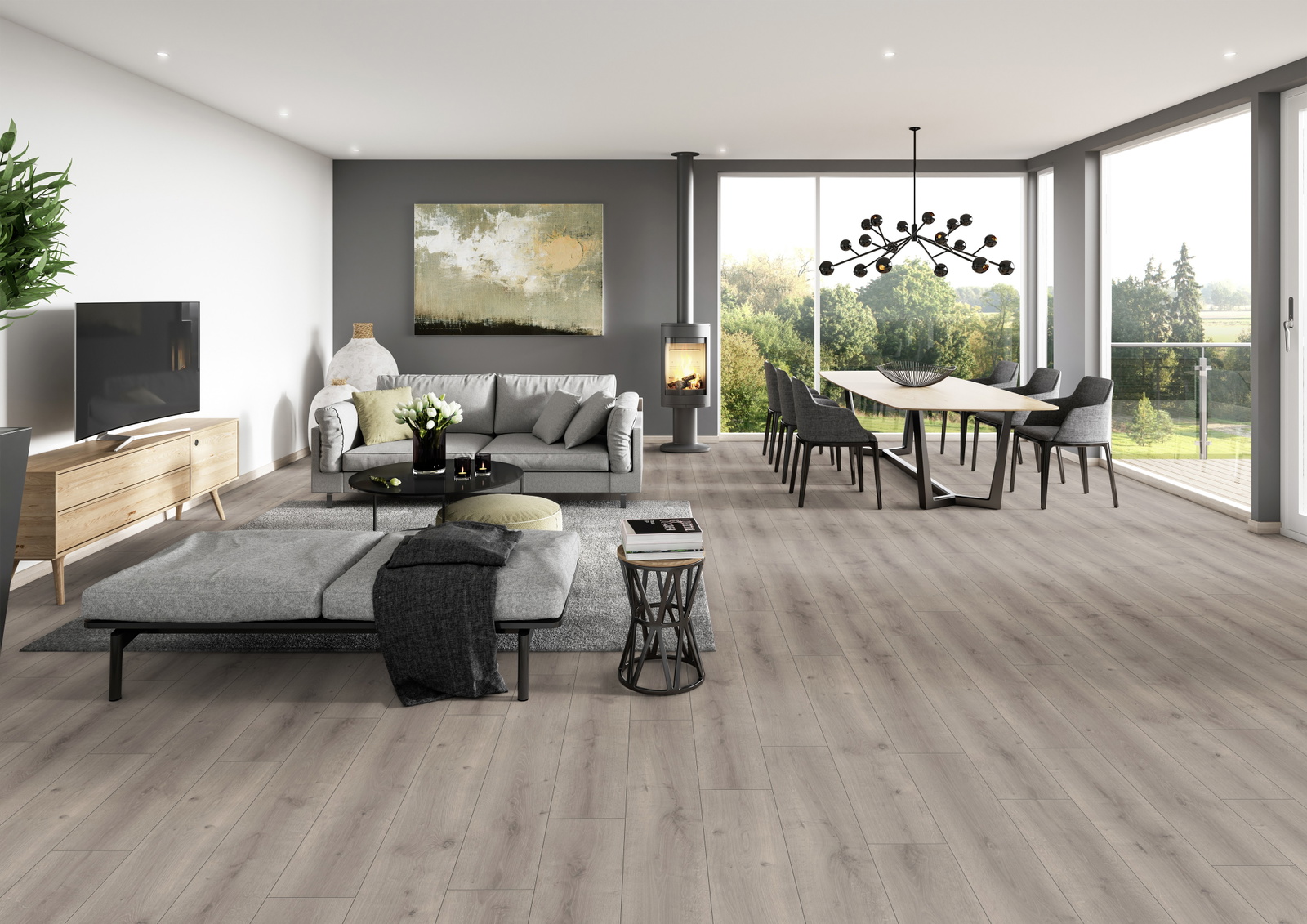 Milieubild Modernes Wohnzimmer mit Essbereich - ter Hürne 1101021839