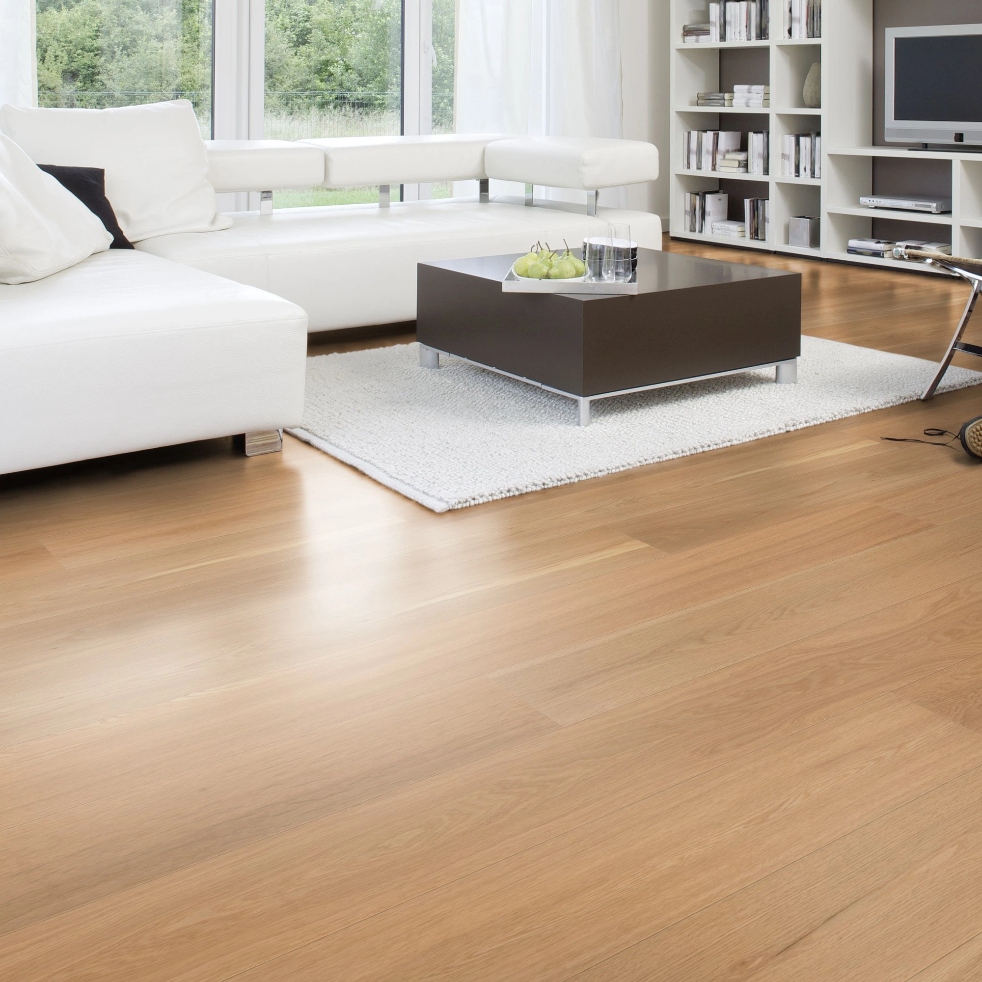 Milieubild Modernes Wohnzimmer mit Wohnlandschaft - Wicanders Wise Parkett Manor House Jersey Milieubild Modernes Wohnzimmer mit Wohnlandschaft - Wicanders Wise 82000286