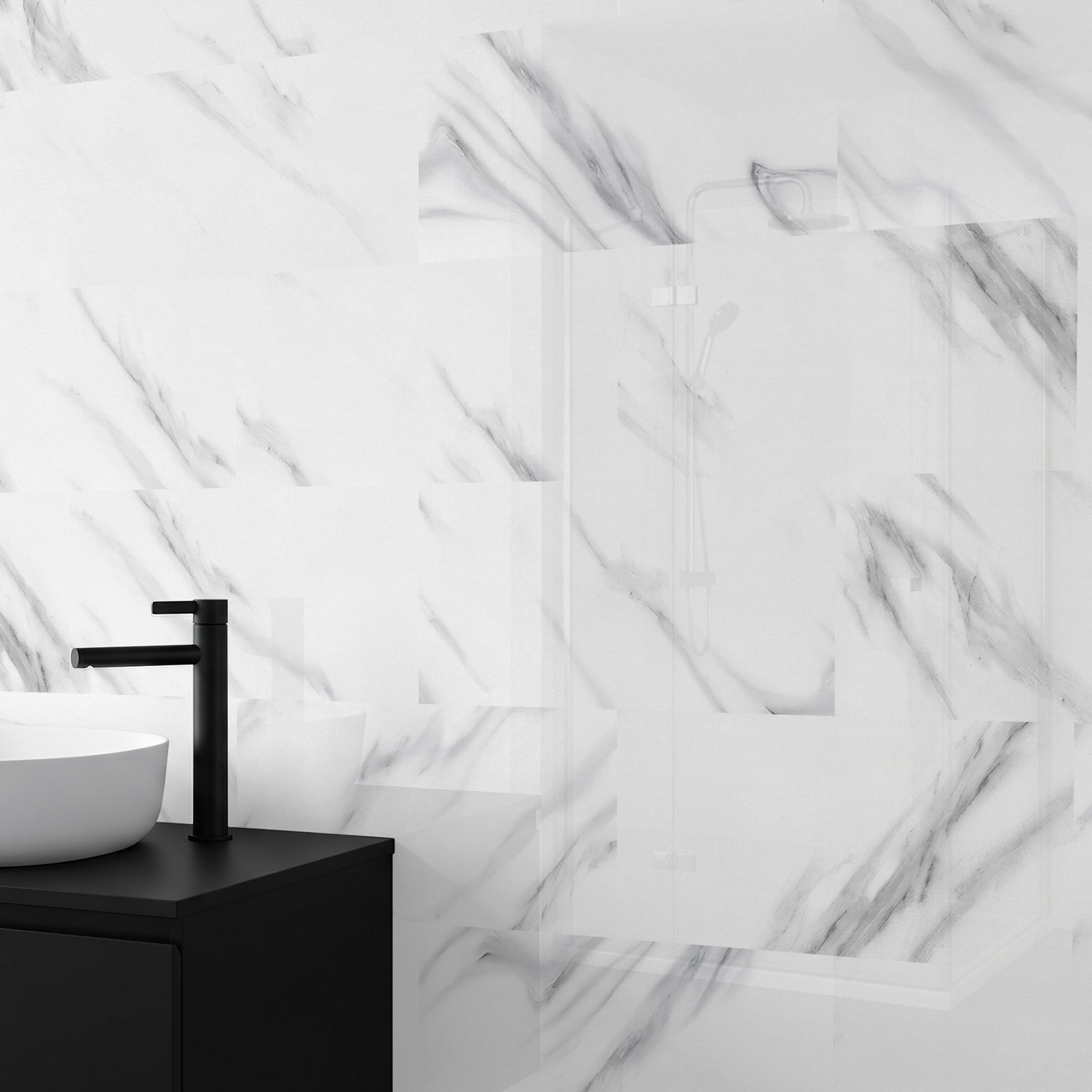 nexwall SPC Wandverkleidung Remura Bianco Marble 60cm nexwall SPC Wandverkleidung Remura Bianco Marble 60cm