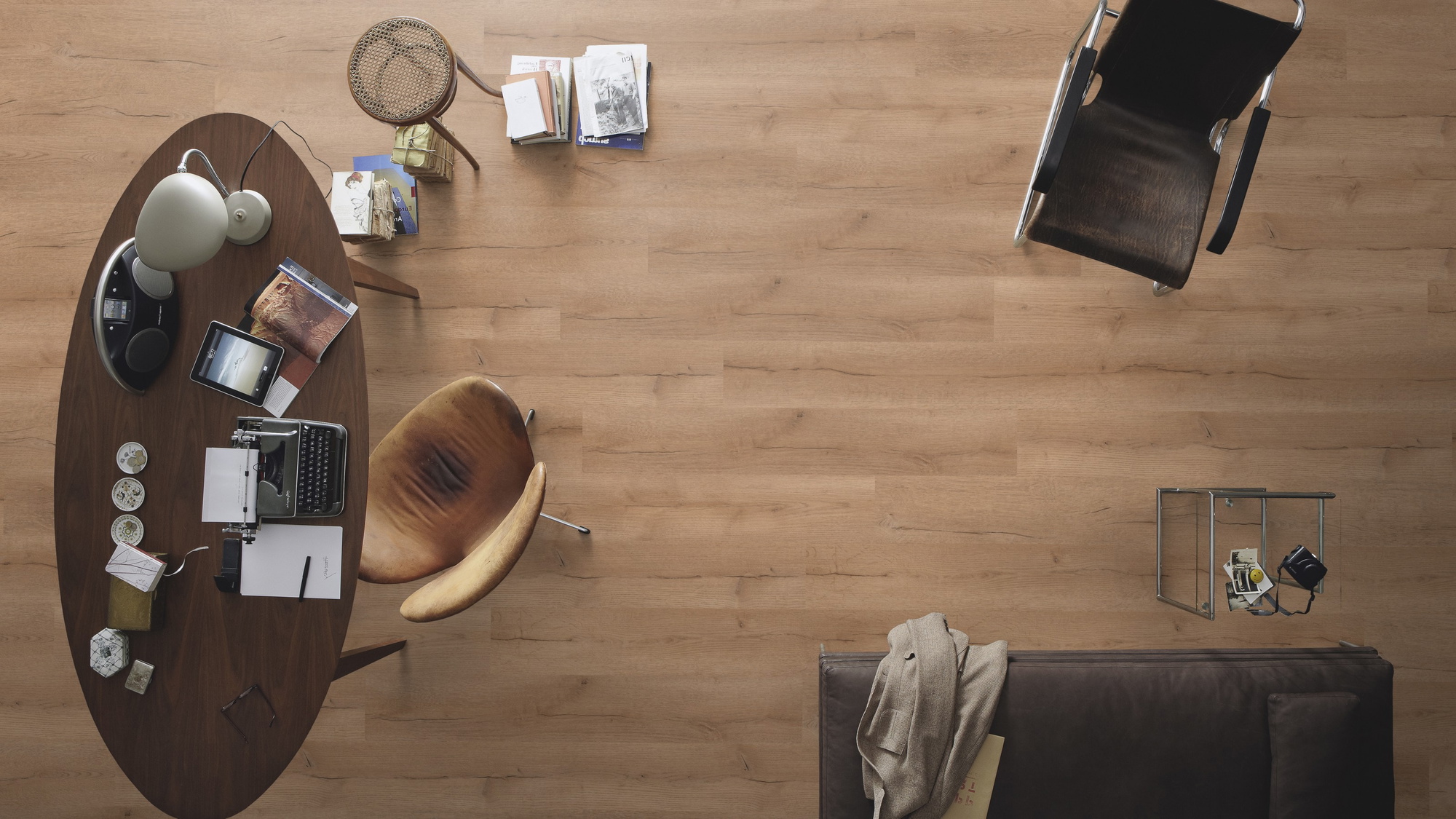 Milieubild Büro mit ovalem Tisch - Draufsicht - MEISTER 600012-1288198-07147
