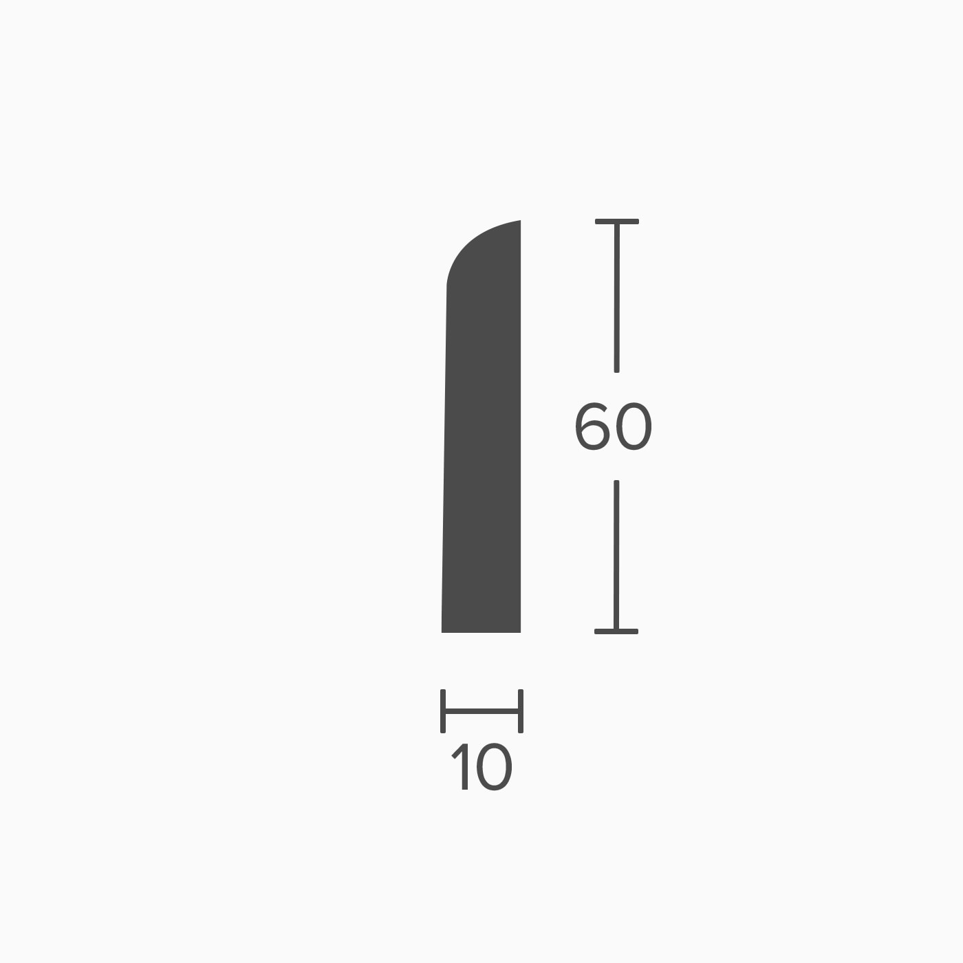 Tarkett Sockelleiste 60/10mm Concrete WHITE