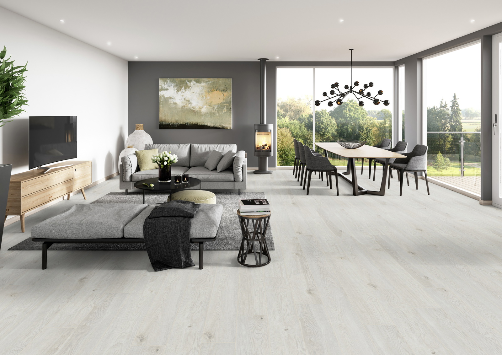 Milieubild Modernes Wohnzimmer mit Essbereich - ter Hürne 1101260052