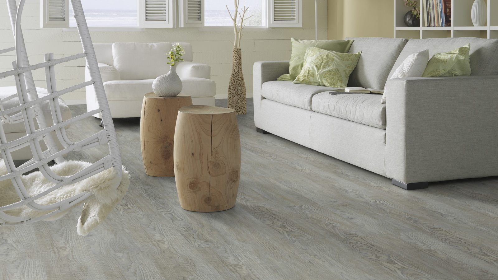Milieubild Modernes, freundliches Wohnzimmer mit Sofa - Forbo Flooring 217636