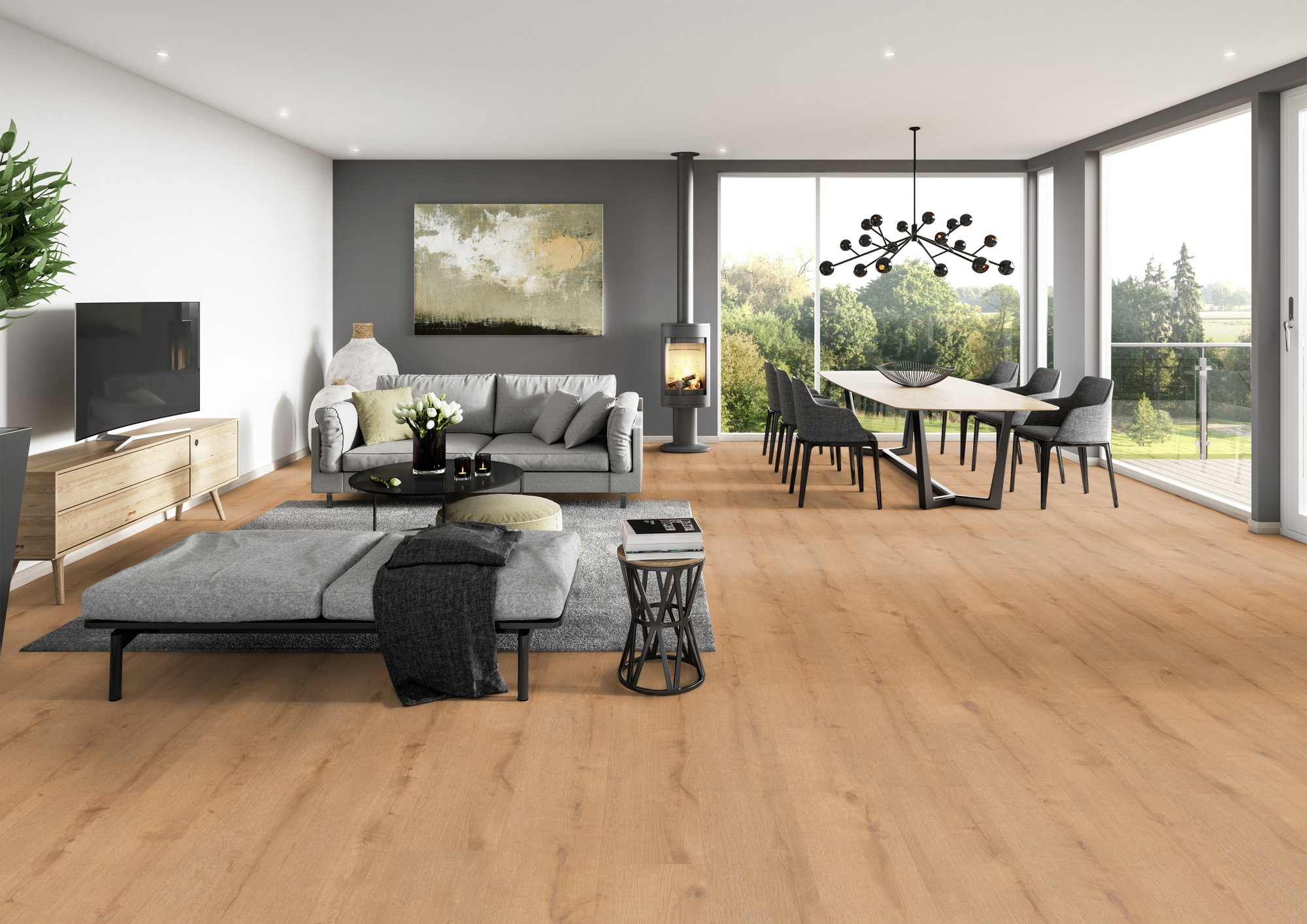 Milieubild Modernes Wohnzimmer mit Essbereich - ter Hürne 1101210407