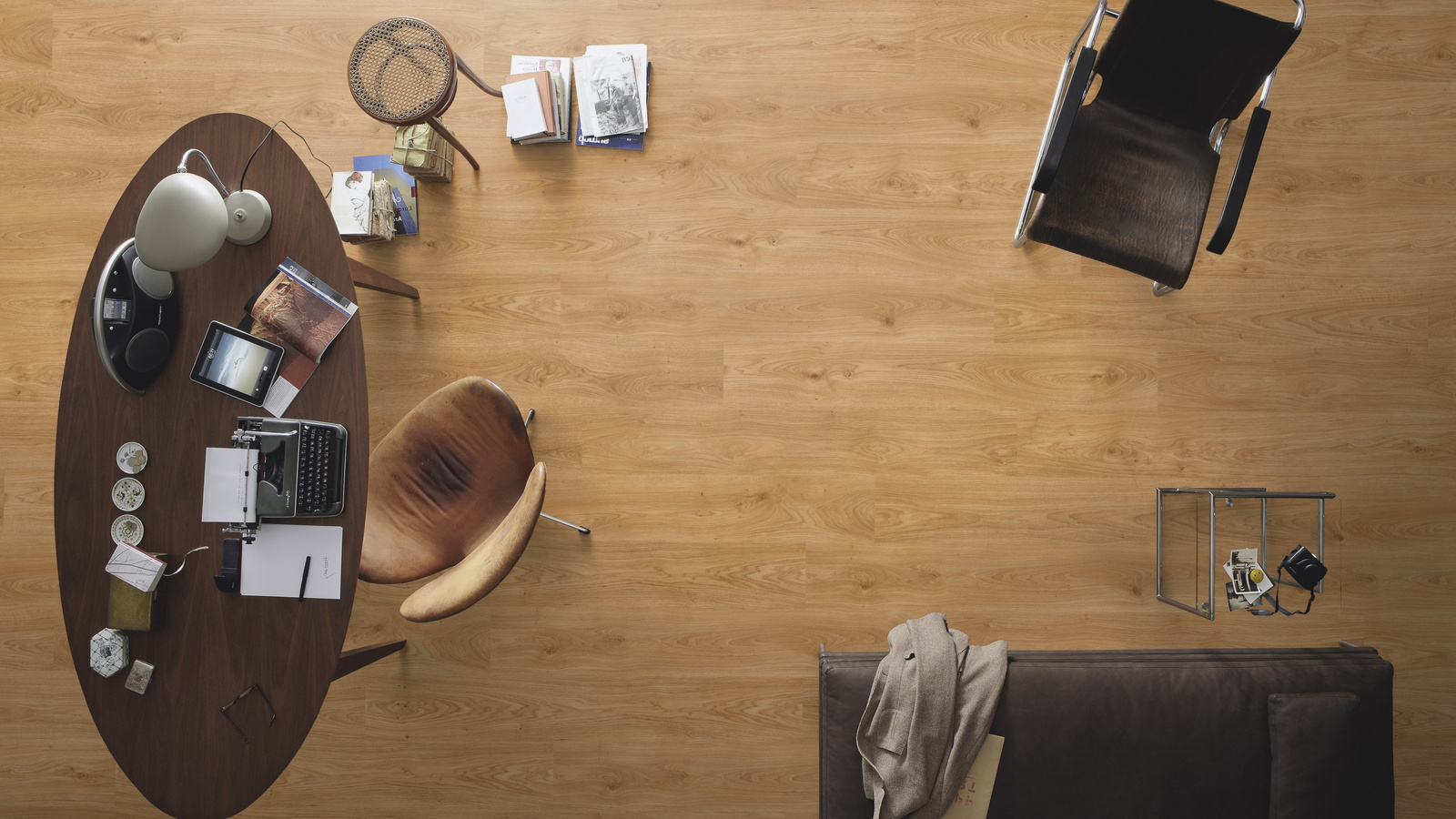 Milieubild Büro mit ovalem Tisch - Draufsicht - MEISTER 600014-1288198-07127
