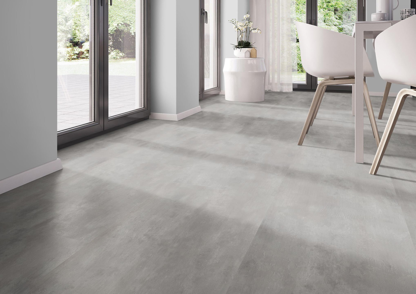 Milieubild Modernes Esszimmer - bodentiefe Perspektive - nexflor NXF-51030-001