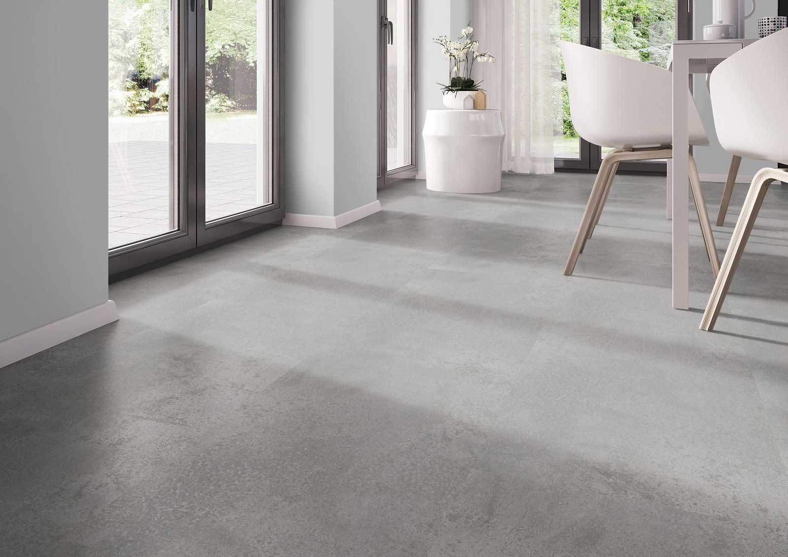 Milieubild Modernes Esszimmer - bodentiefe Perspektive - nexflor NXF-51030-004