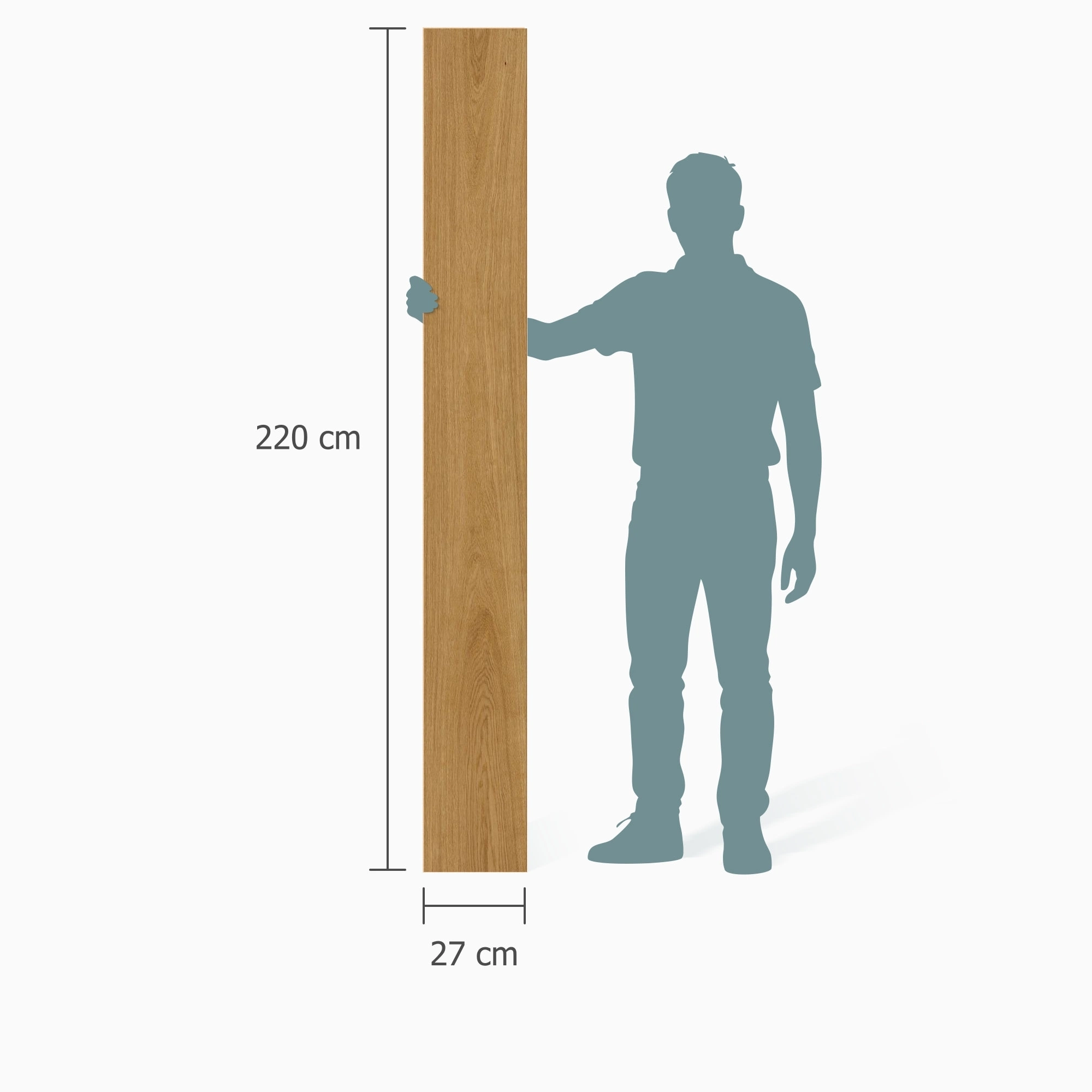 Größenverhältnis - MEISTER Holzboden HD 400 Lindura Eiche natur Größenverhältnis - MEISTER 500213-2200270-08907