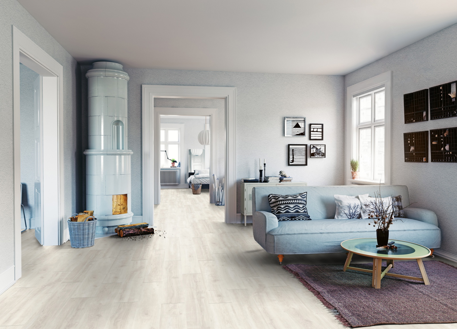 Milieubild Wohnzimmer mit Sofa und Kachelofen - ter Hürne 1101021820