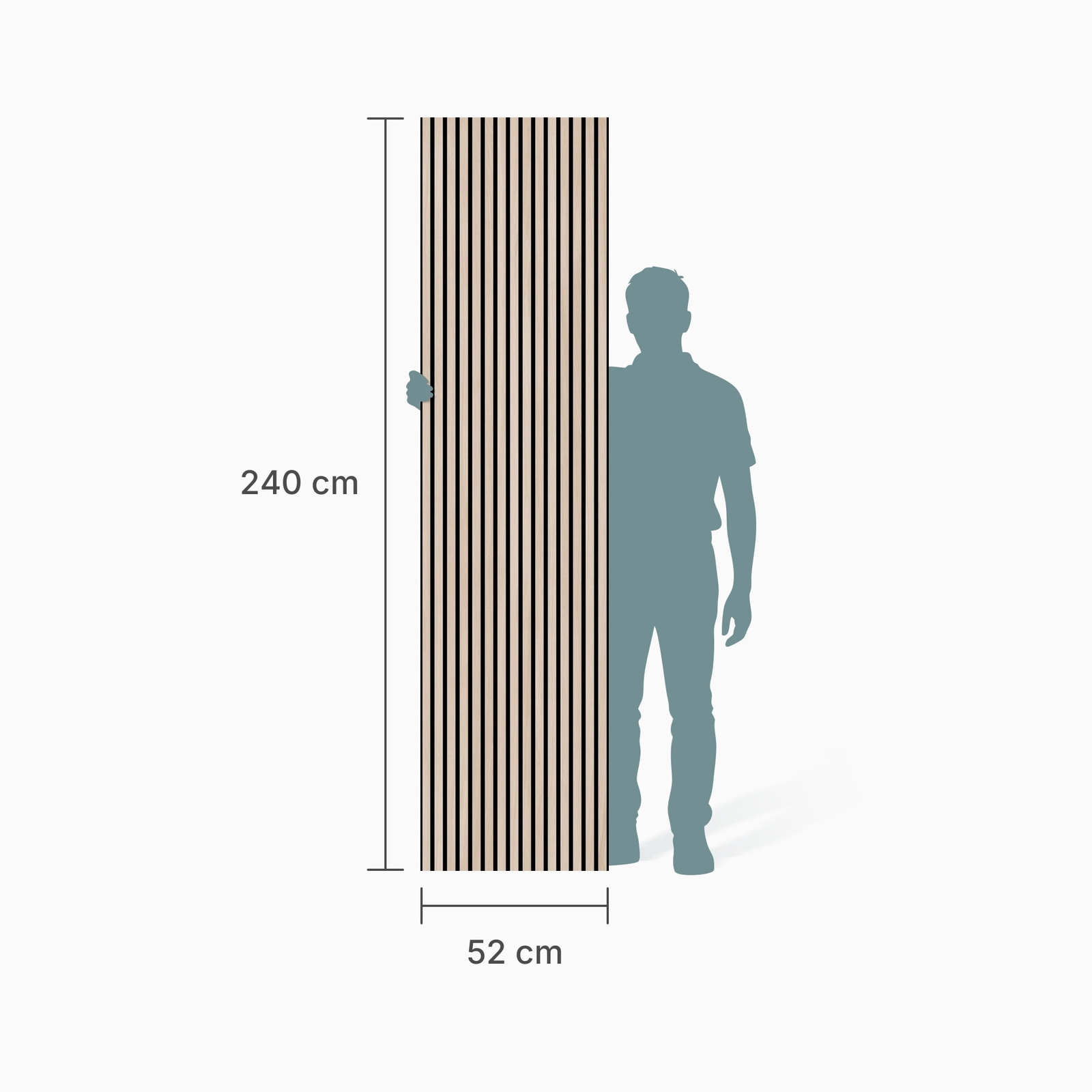 ter Hürne Akustikpaneel SilentDesign 3-Side Collection Eiche Moldau Fineline Natur-Geölt Weiß 2.400mm