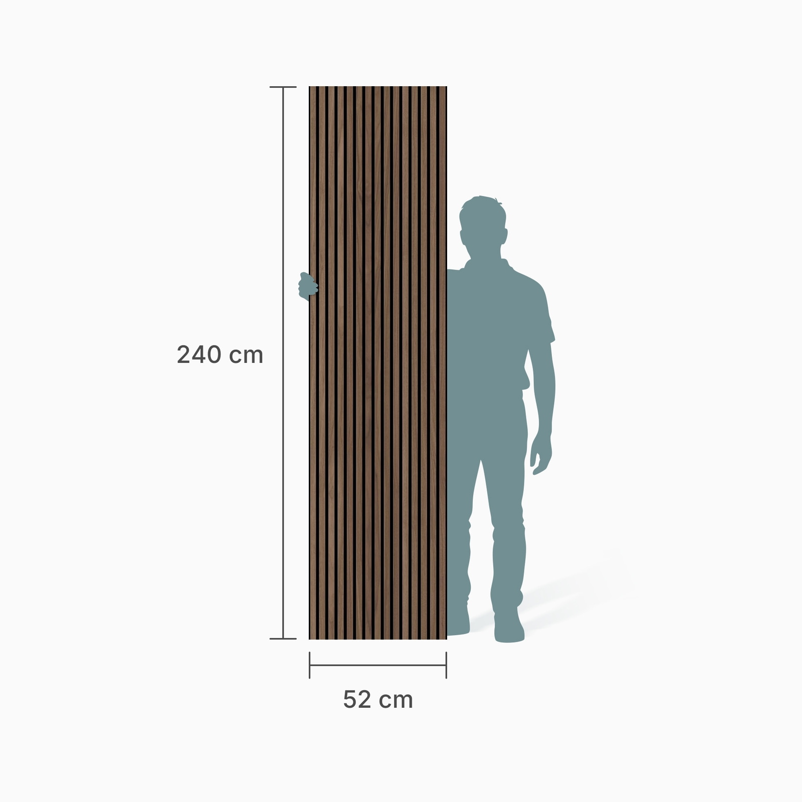 ter Hürne Akustikpaneel SilentDesign 1-Side Collection Nussbaum Trent Natur-Geölt 2.400mm