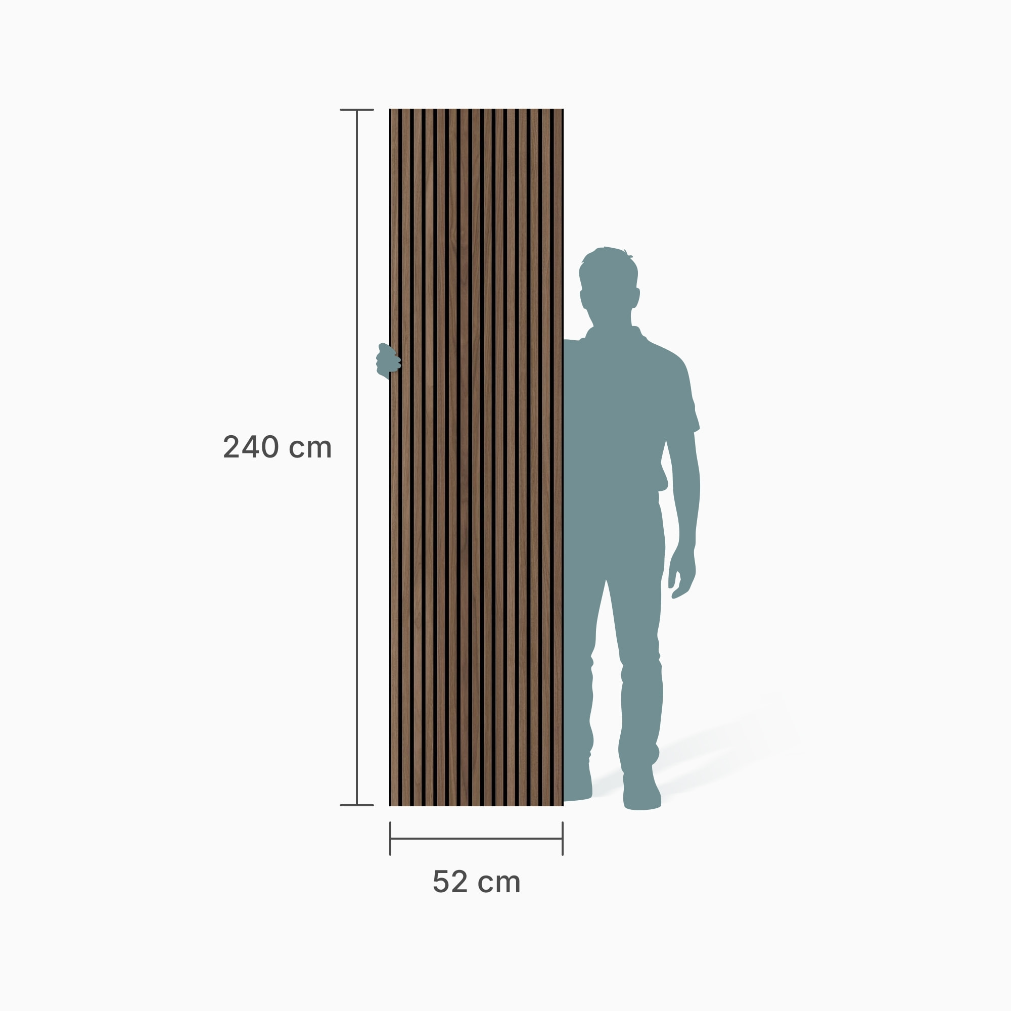 ter Hürne Akustikpaneel SilentDesign 1-Side Collection Nussbaum Trent Natur-Geölt 2.400mm