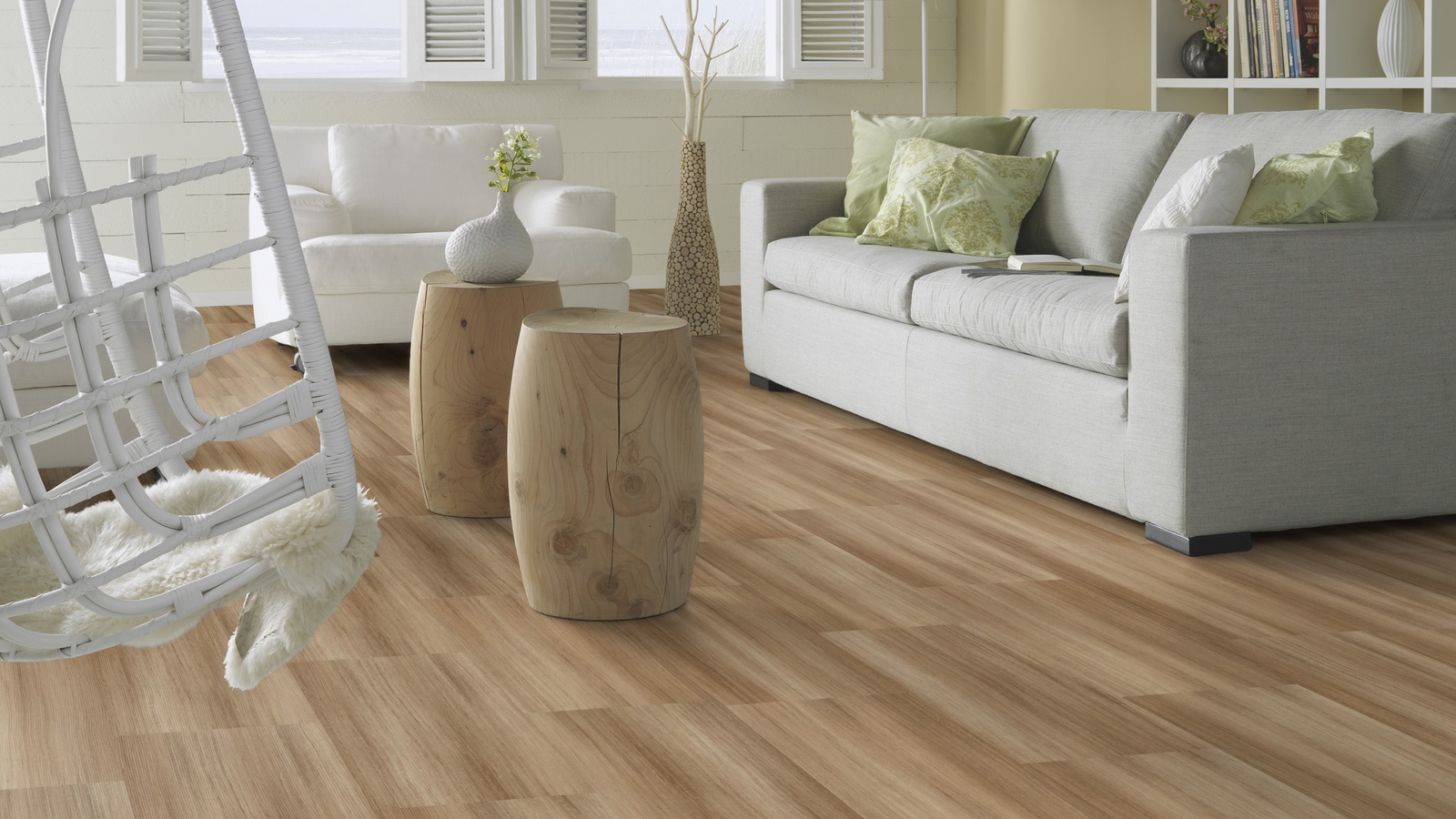Milieubild Modernes, freundliches Wohnzimmer mit Sofa - Forbo Flooring 243634
