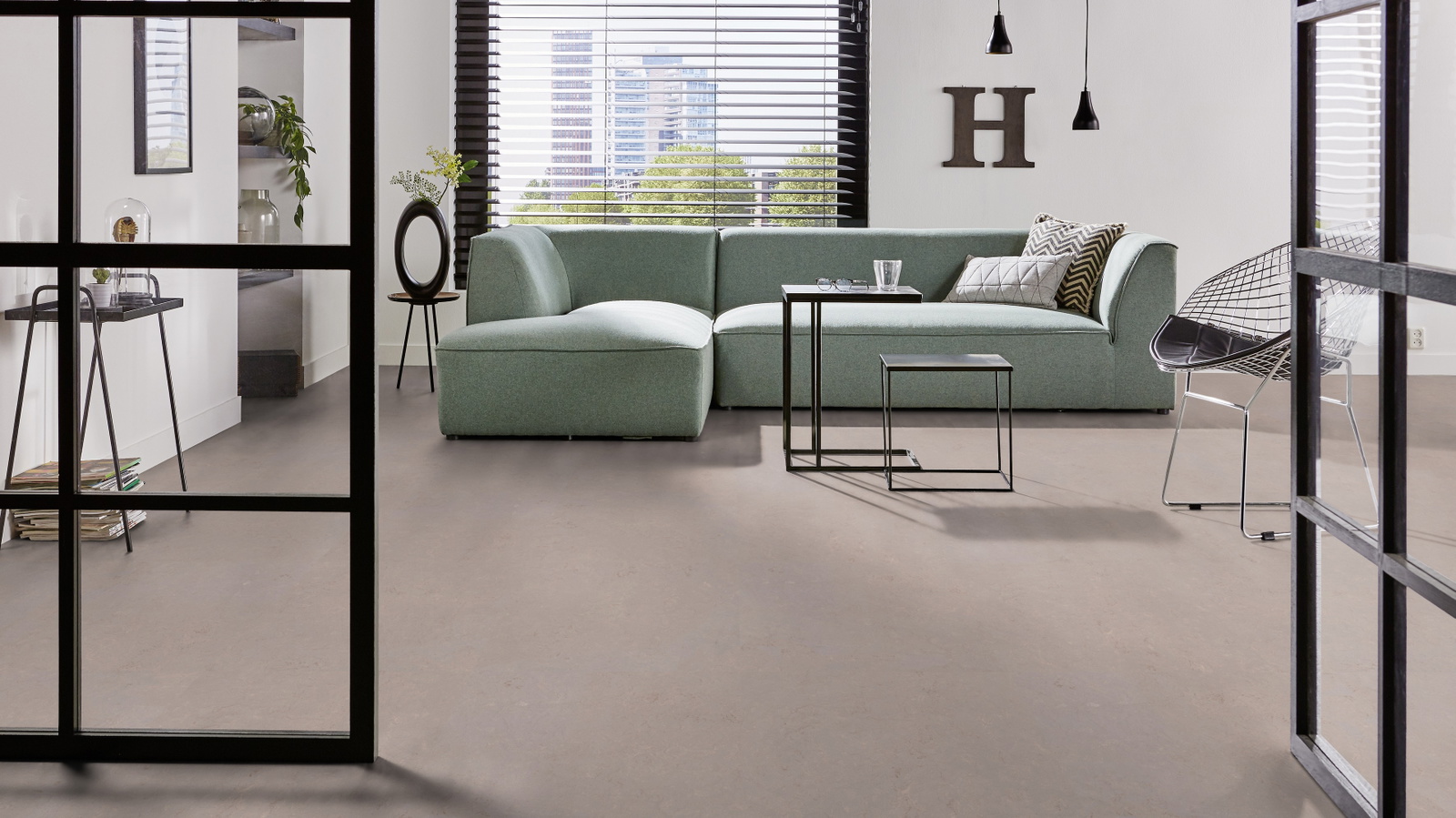Forbo Flooring Linoleum Marmoleum Modular Neutral Moon Rock t3717