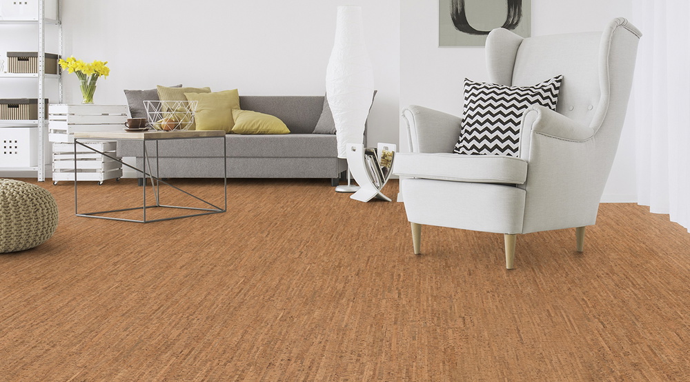 Real Wicanders cork flooring photographed in a finished interior