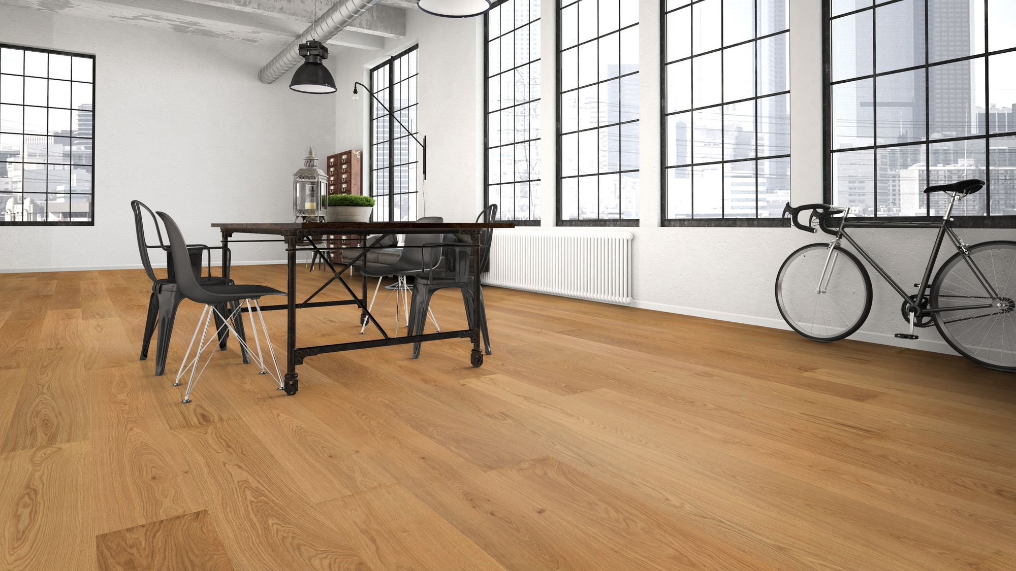 Milieubild Wohnzimmer im industriellen Stil - Bennett & Jones Parkett Grand Houses Oak No.14 Windsor Milieubild Wohnzimmer im industriellen Stil - Bennett & Jones 1148012291
