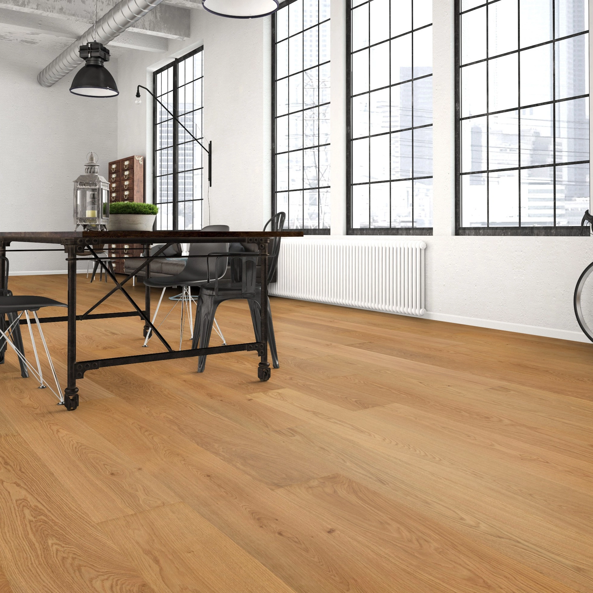 Milieubild Wohnzimmer im industriellen Stil - Bennett & Jones Parkett Grand Houses Oak No.14 Windsor Milieubild Wohnzimmer im industriellen Stil - Bennett & Jones 1148012291