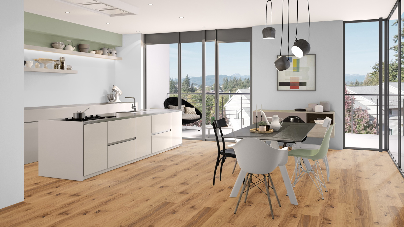 Admonter Parkett FLOORs Eiche stone basic Gebürstete Struktur Natur-Geölt