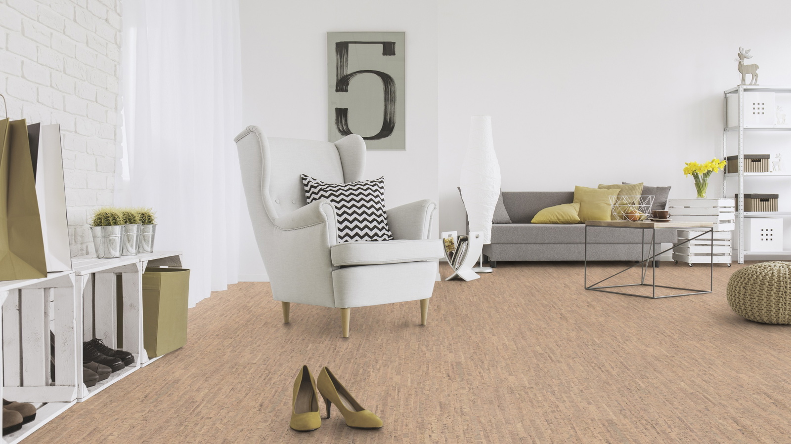 Milieubild Wohnzimmer mit Sessel und Sofa - Wicanders Wise 80001636