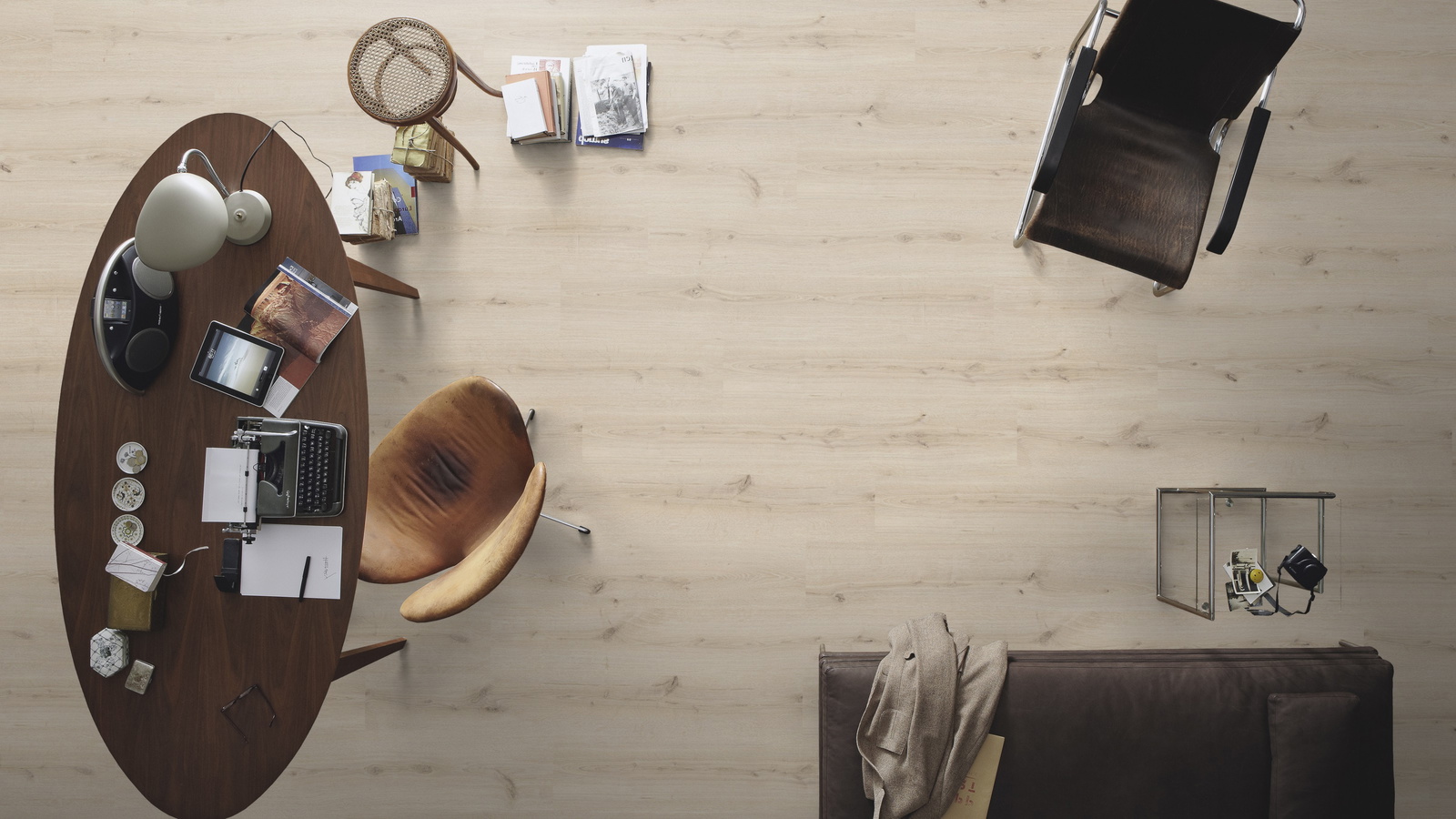 Milieubild Büro mit ovalem Tisch - Draufsicht - MEISTER 600014-1288198-07119