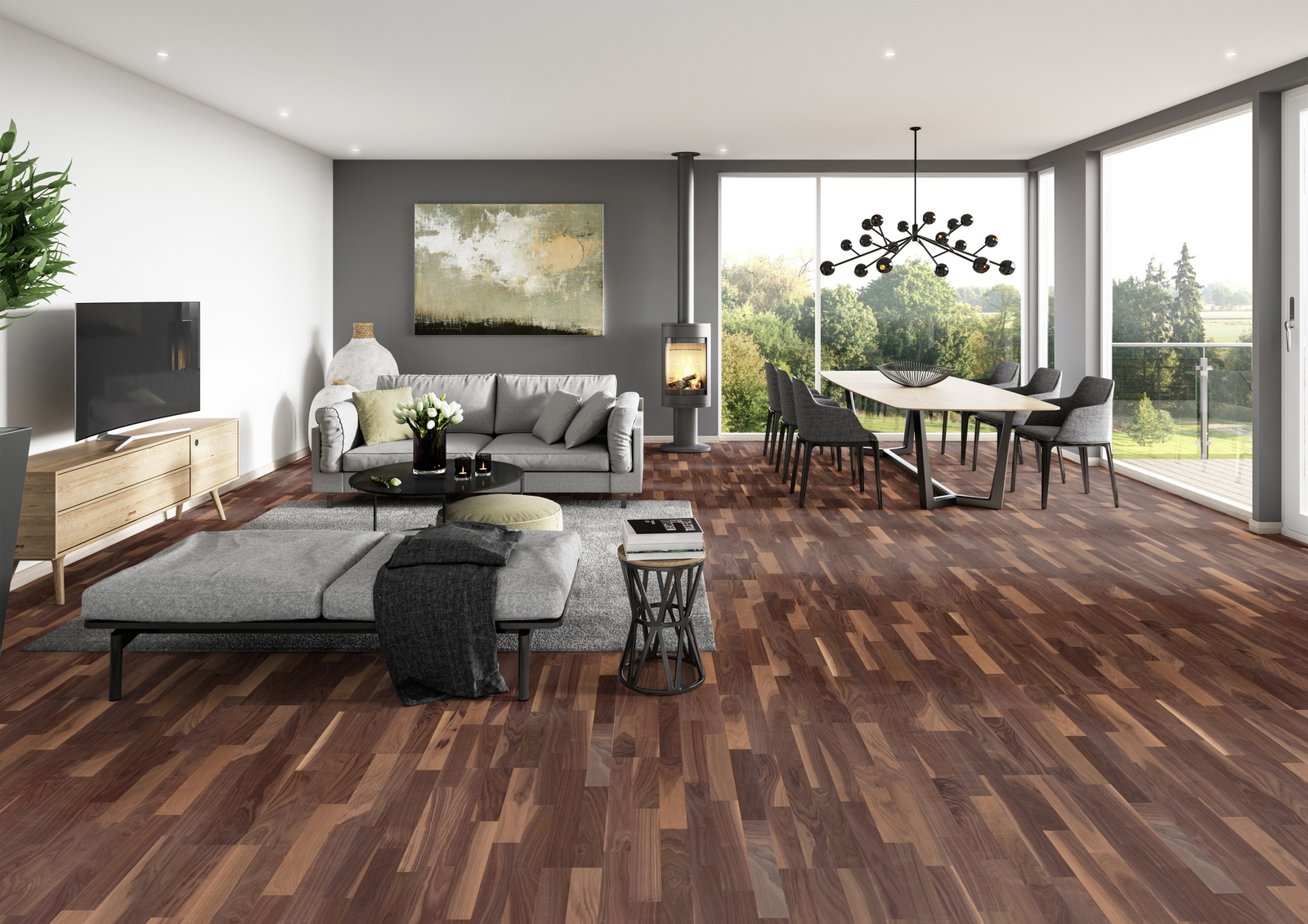 Milieubild Modernes Wohnzimmer mit Essbereich - ter Hürne 1101011529