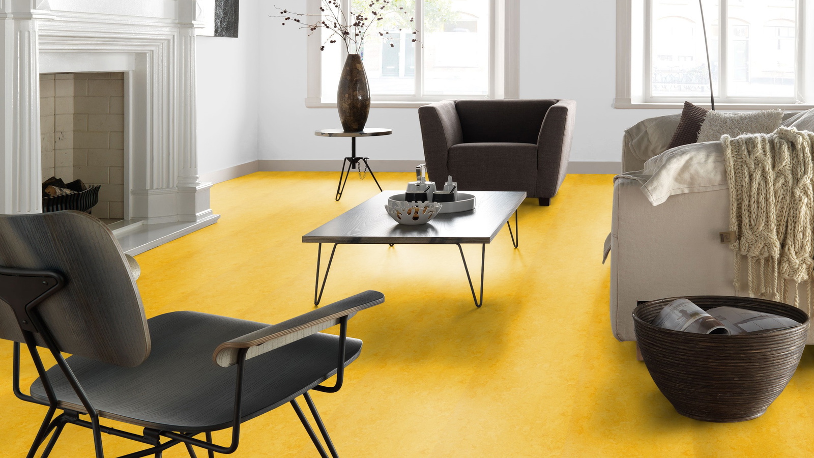 Forbo Flooring Linoleum Marmoleum Click Lemon Zest 333251