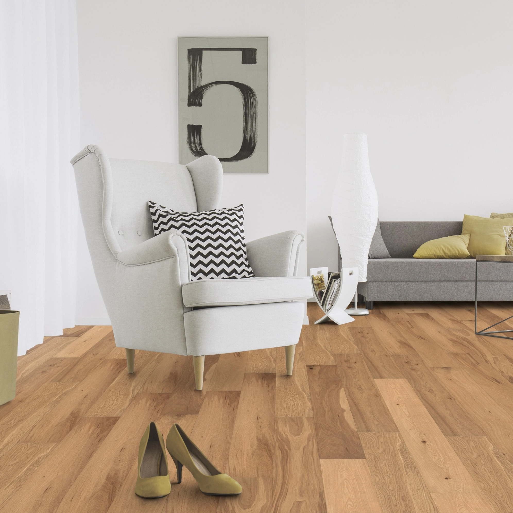Milieubild Wohnzimmer mit Sessel und Sofa - Wicanders Wise Parkett Manor House Abington Milieubild Wohnzimmer mit Sessel und Sofa - Wicanders Wise 82000104