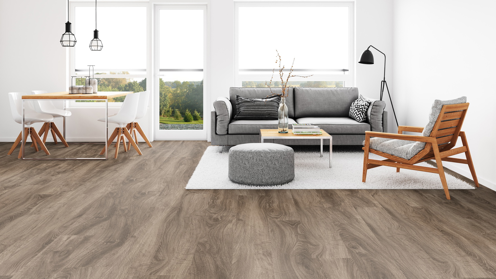 Milieubild Wohnzimmer mit Esszimmer - Tarkett 24524009