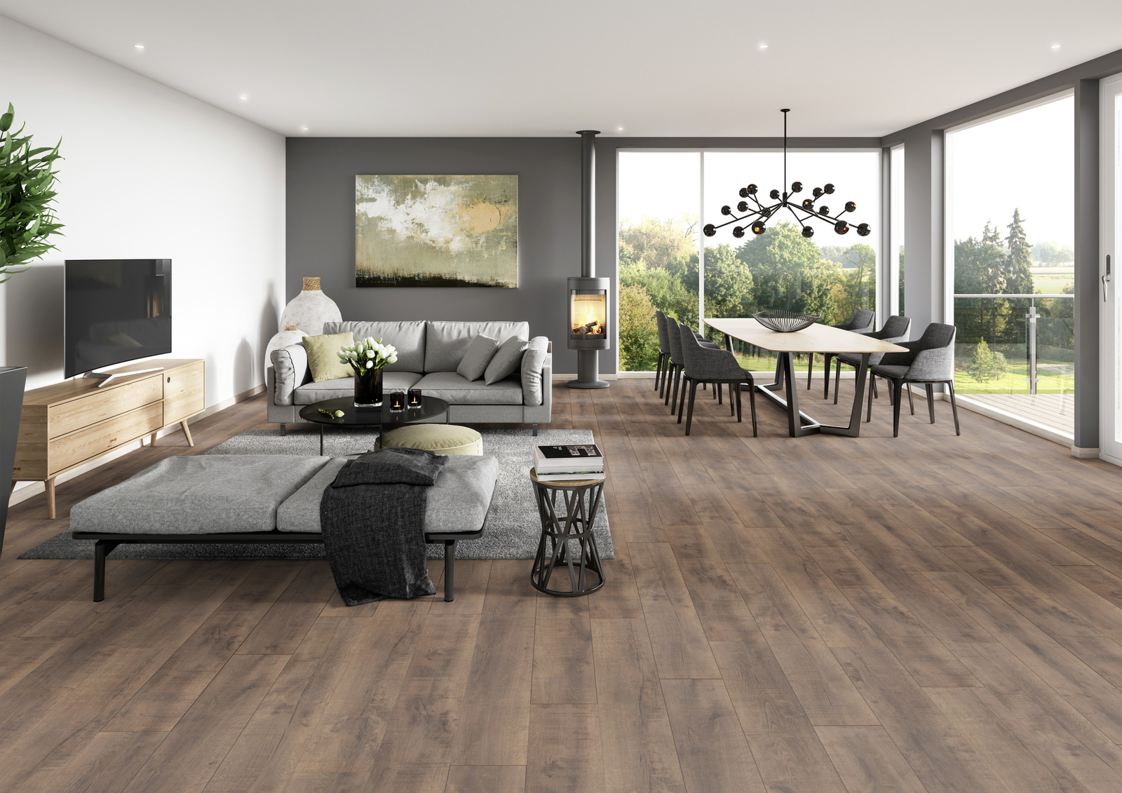 Milieubild Modernes Wohnzimmer mit Essbereich - ter Hürne 1101021821