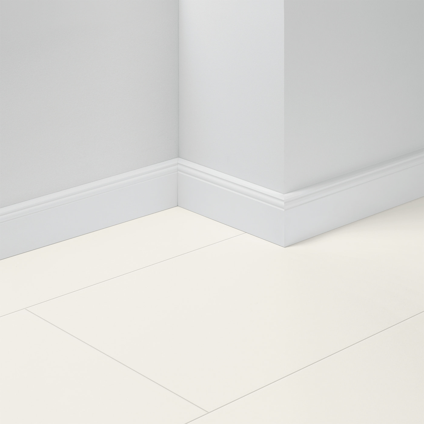 Parador Sockelleiste 85/19mm HL 2 Uni Weiss D001