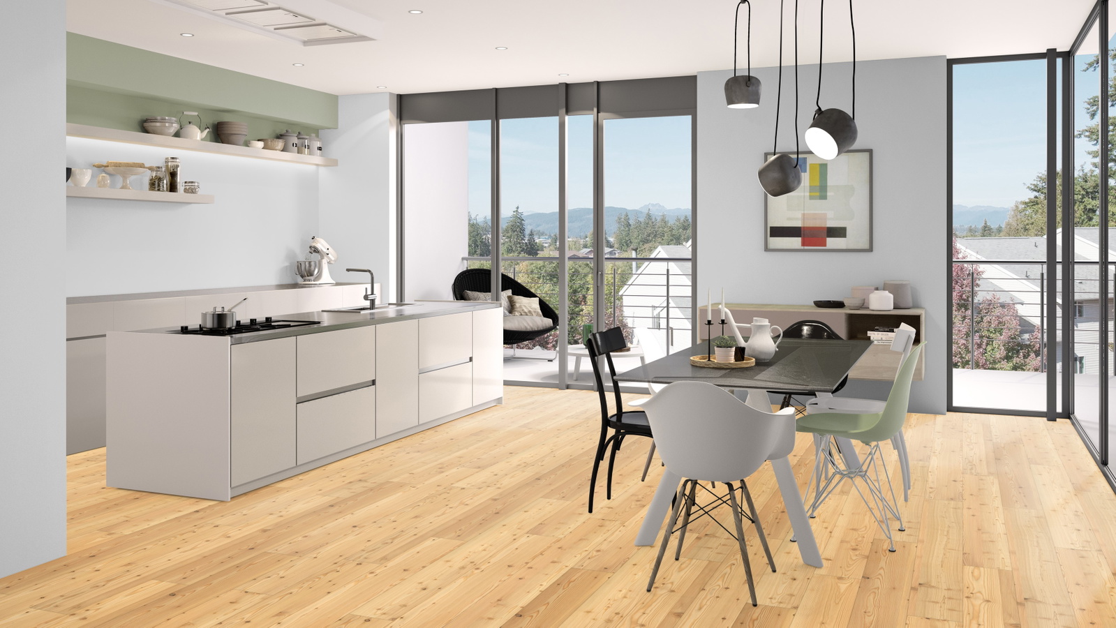 Milieubild Moderne Küche mit Balkon - Admonter 118345